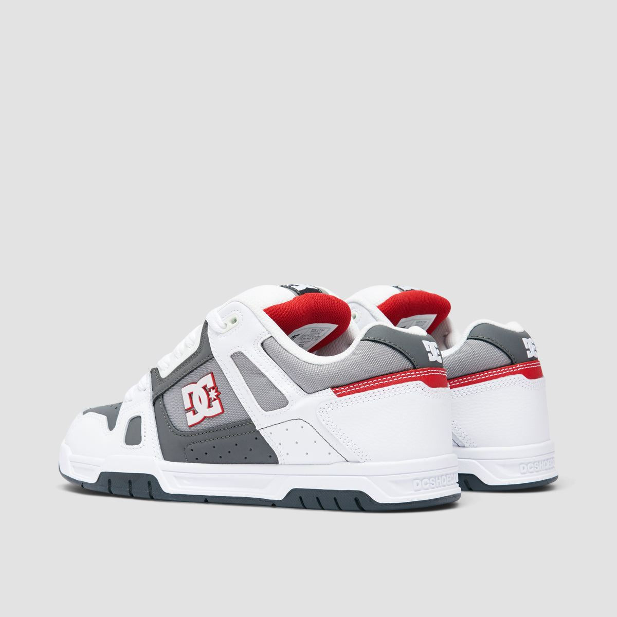 DC Stag Shoes - White/Grey/Grey