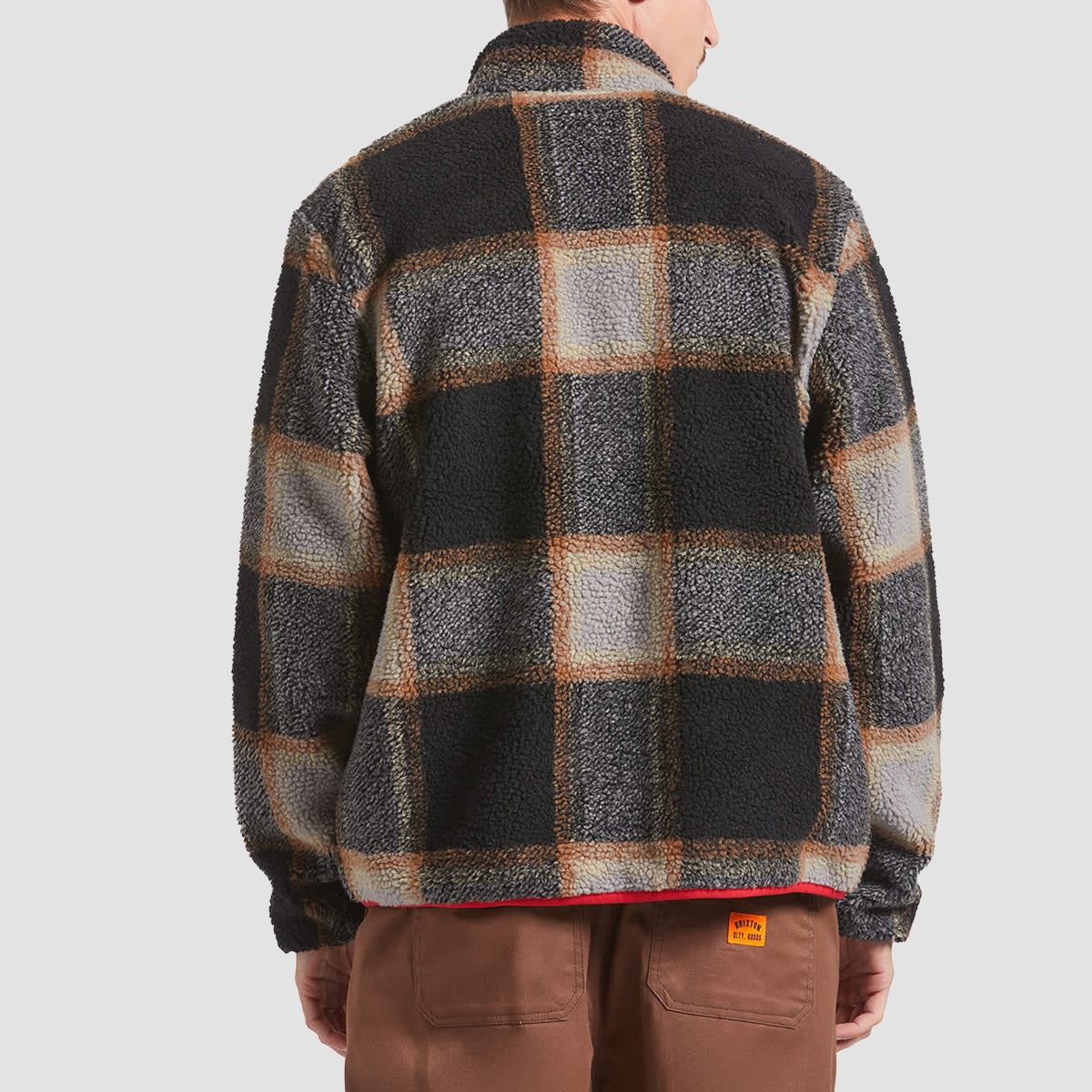 Brixton Buffalo Plaid Sherpa FZ Jacket Black/Cream