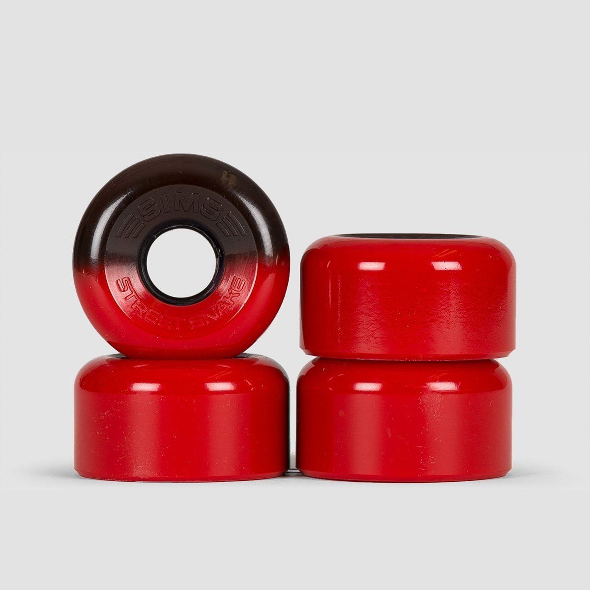 Sims Street Snakes 2Tone 78a Quad Wheels x4 Black/Red 62mm
