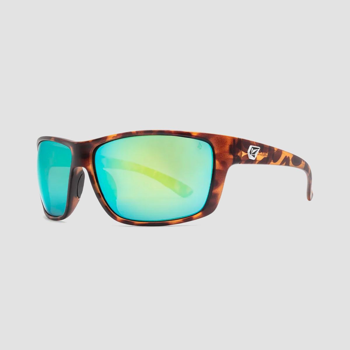 Volcom Roll Sunglasses Matte Tort/Green Polar Martini Olive