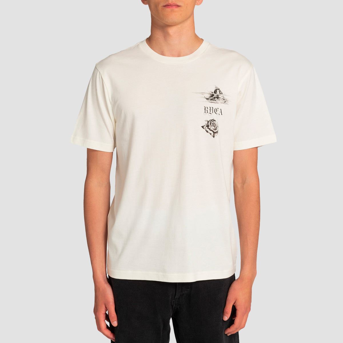 RVCA Benjamin Jean Jean Tiger Beach T-Shirt Antique White