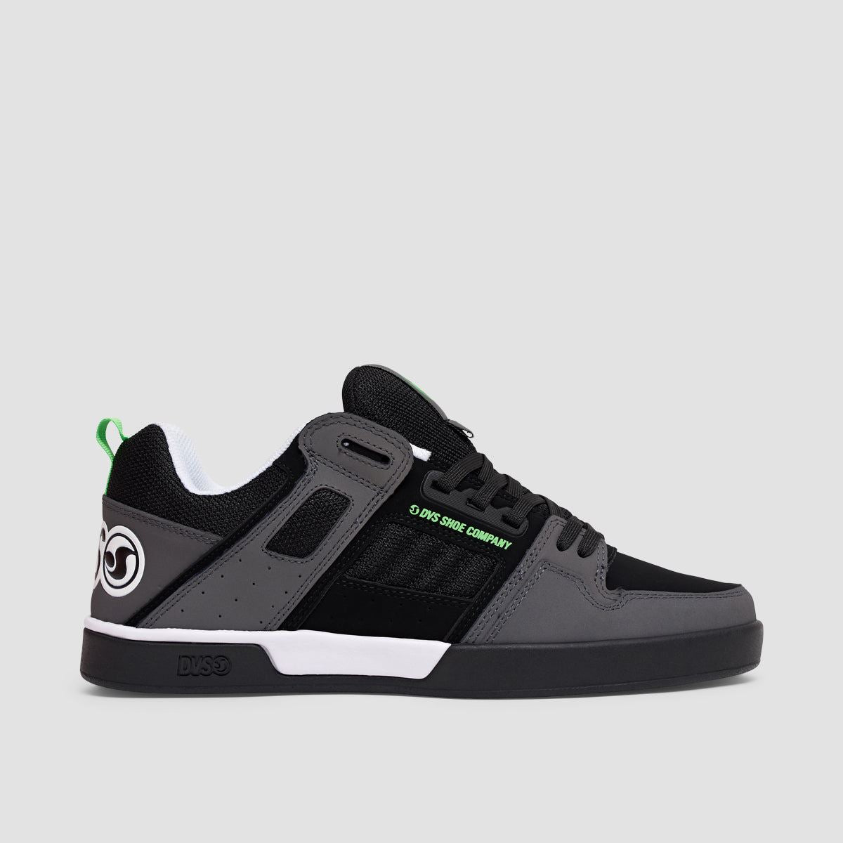 DVS Comanche 2.0+ Shoes - Black/Charcoal/Lime Nubuck