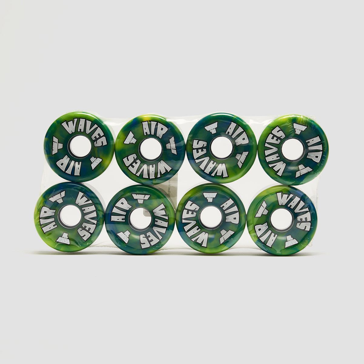 Air Waves USA 78a Quad Wheels x8 Blue/Yellow Swirl