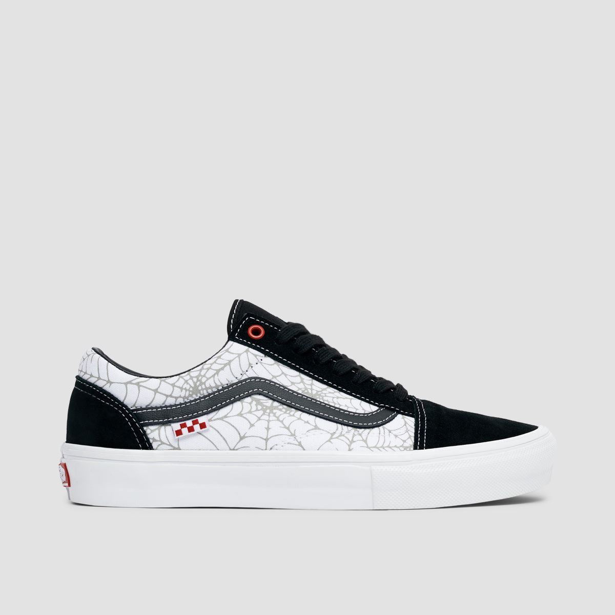 Red black cheap and white vans