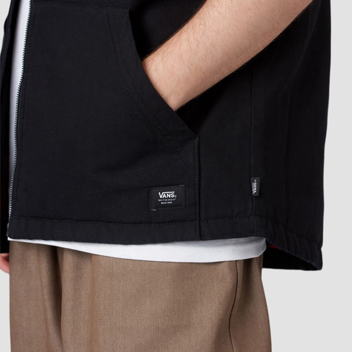Vans Plaid Talbot Vest Jacket Black/Taos Taupe