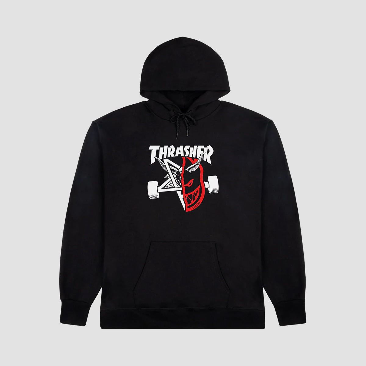 Thrasher X Spitfire Thrash & Burn Pullover Hoodie Black