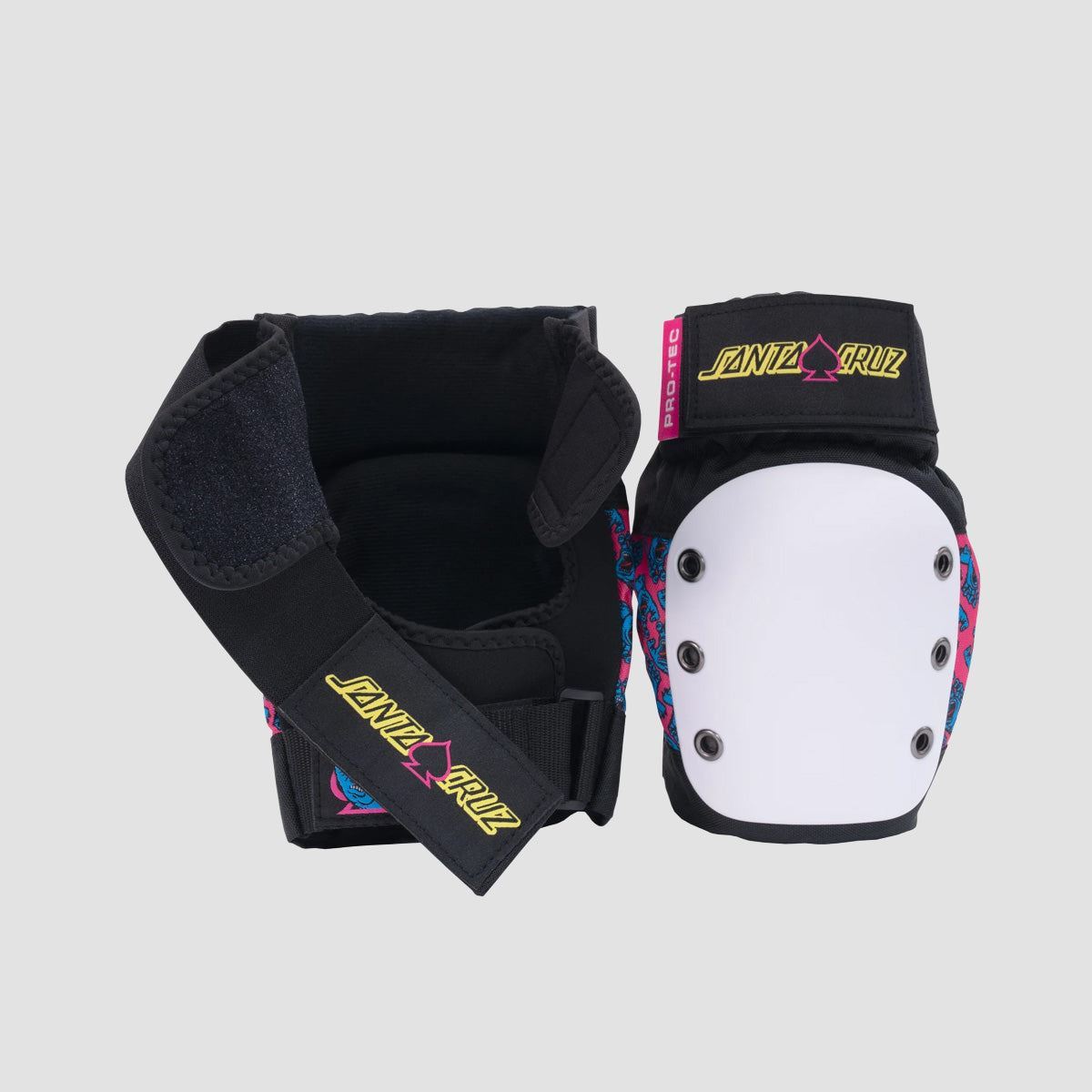 Protec X Santa Cruz Street Open Back Pad Set 3 Pack Black/White/Pink