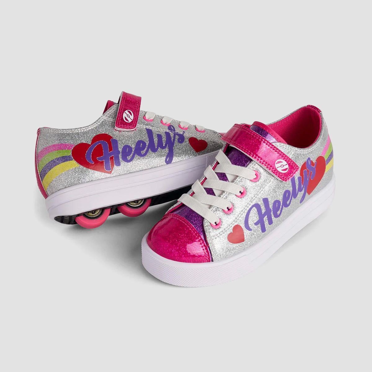 Heelys Snazzy X2 Silver/Rainbow/Heart