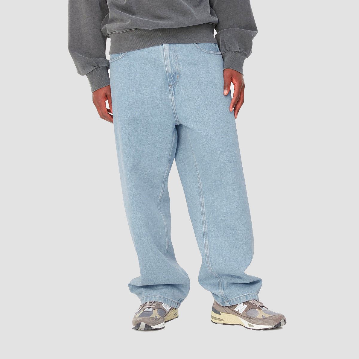 Carhartt WIP Brandon Loose Straight Fit Jeans Blue Heavy Stone Bleache