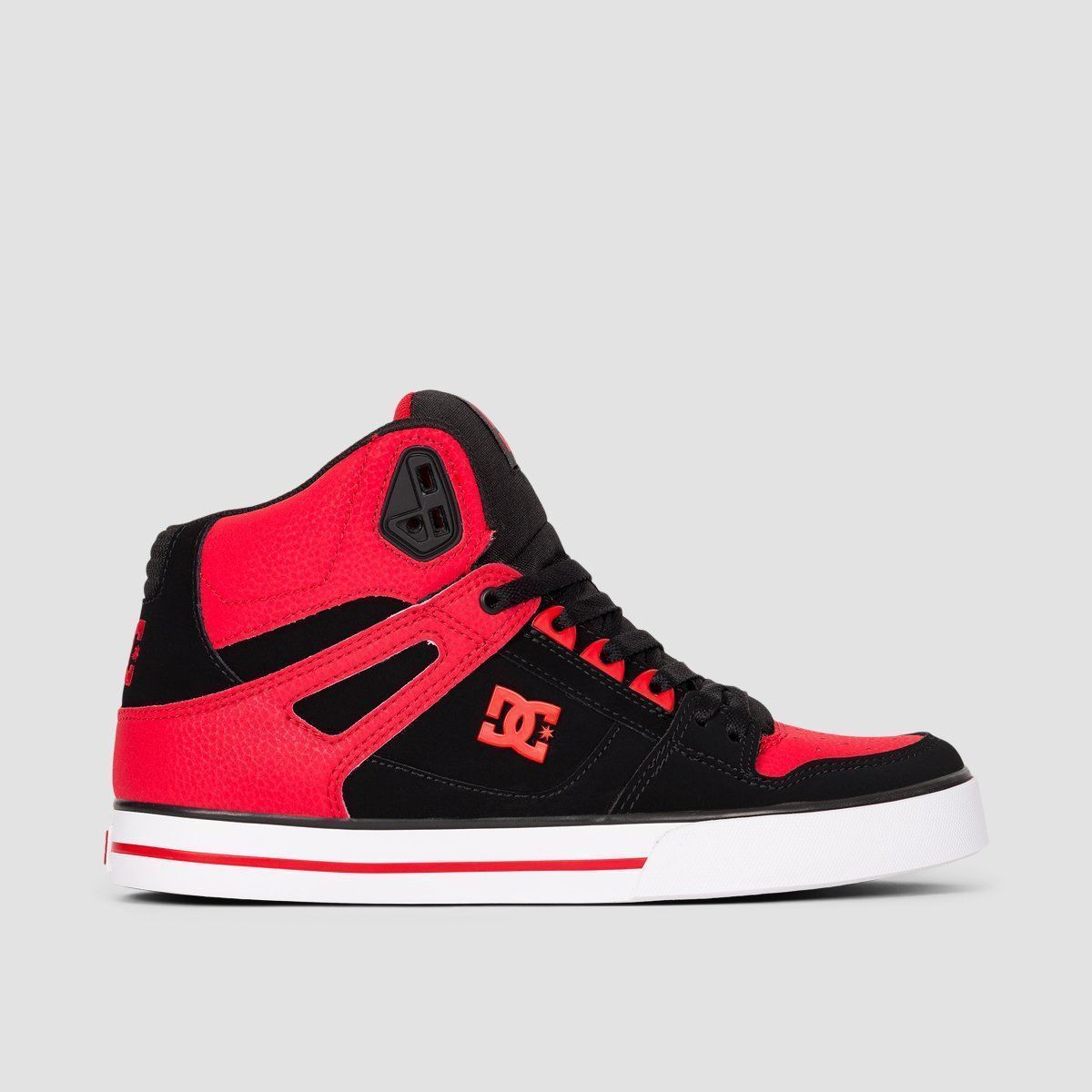 DC Pure High-Top WC Shoes - Fiery Red/White/Black