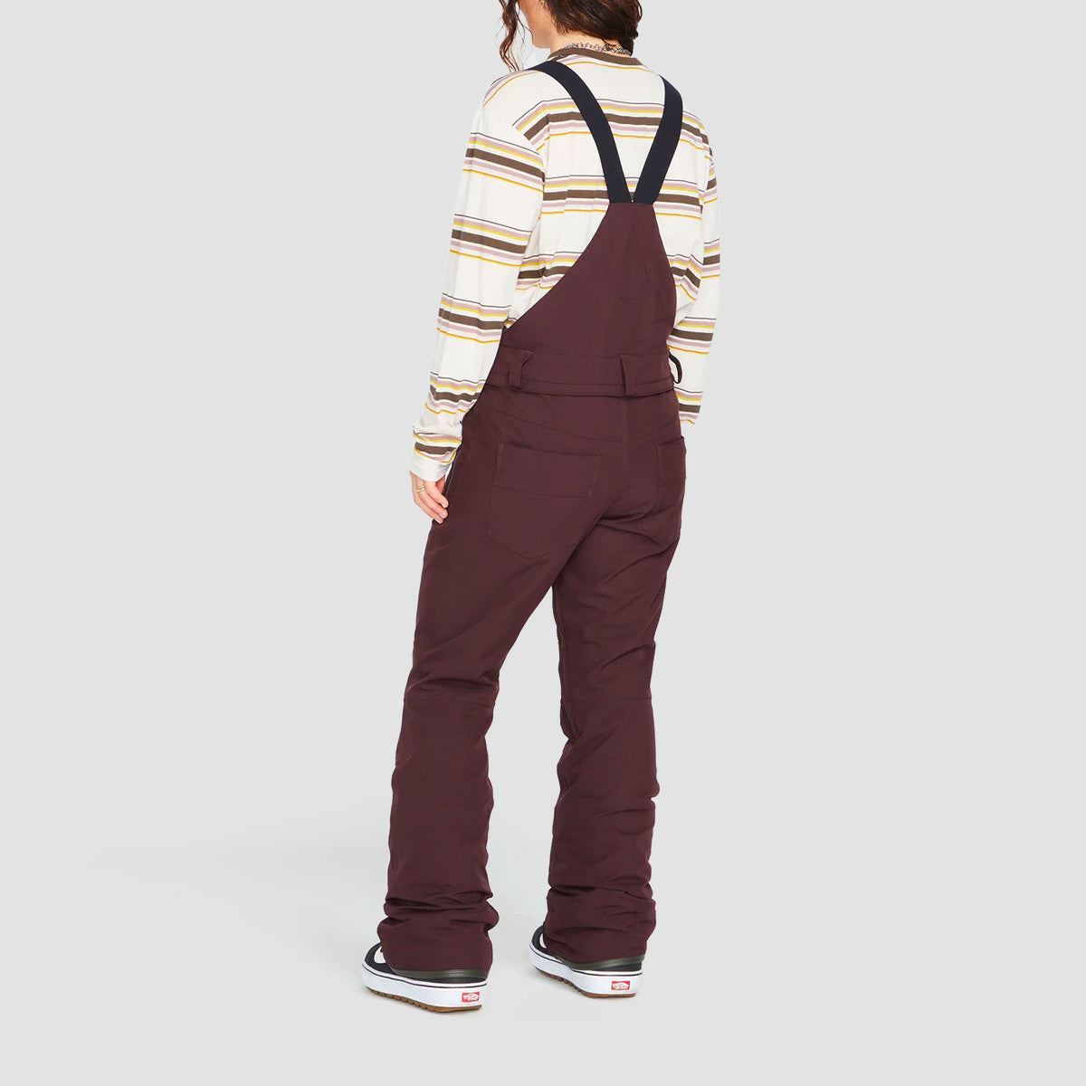 Volcom Swift Snow Bib Overalls Black Plum - Womens