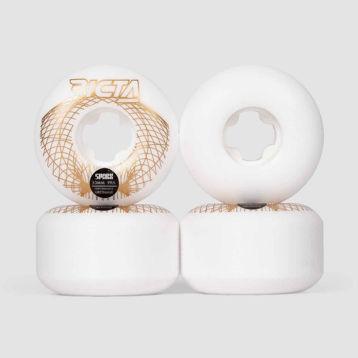 Ricta Wireframe Sparx 99a Skateboard Wheels White 53mm
