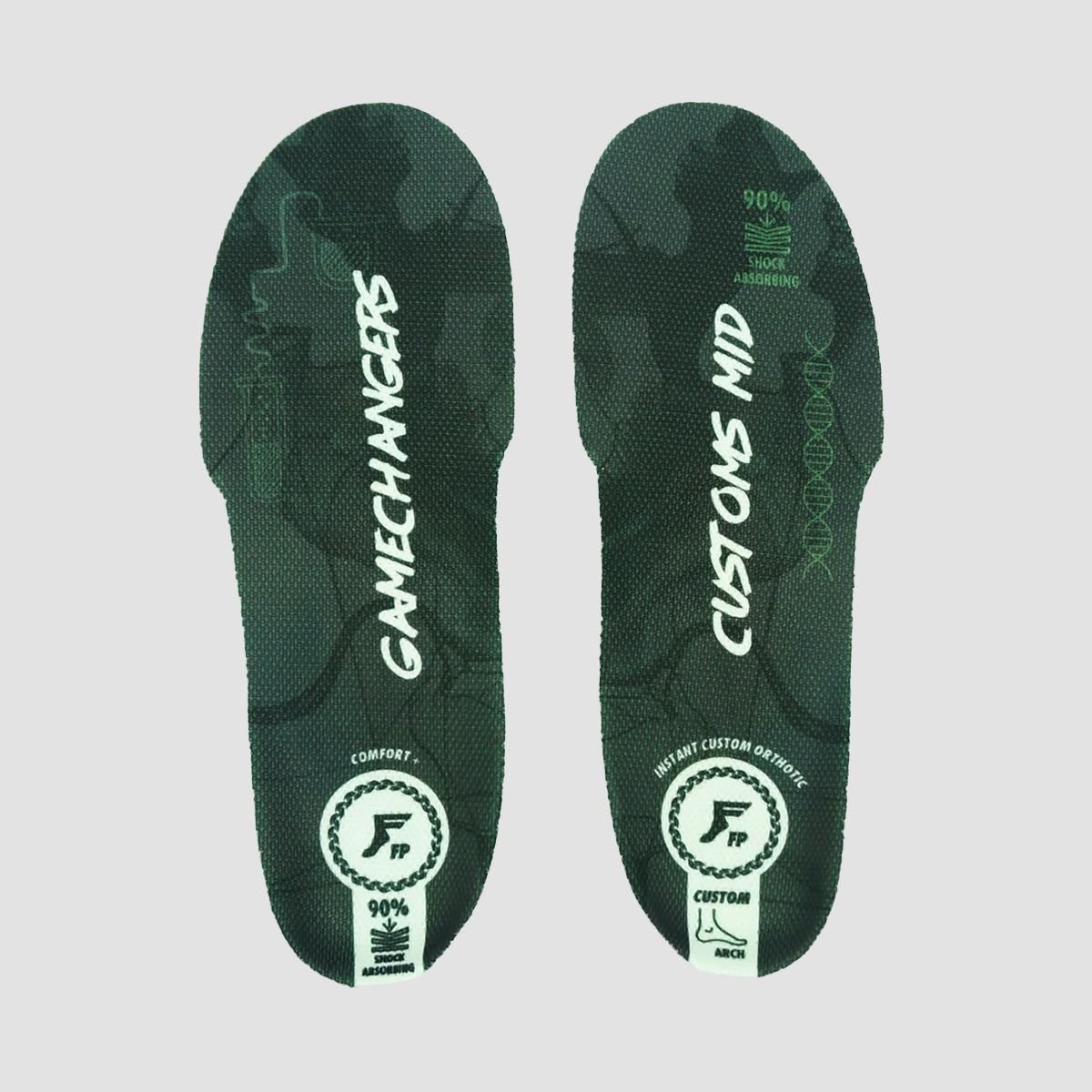 Footprint Gamechanger Elite Custom Orthotic Mid Insoles Black Camo/White
