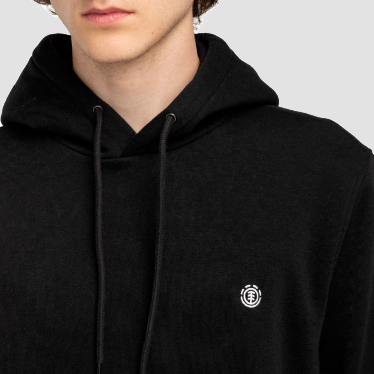 Element Icon Embroidery Pullover Hoodie Flint Black
