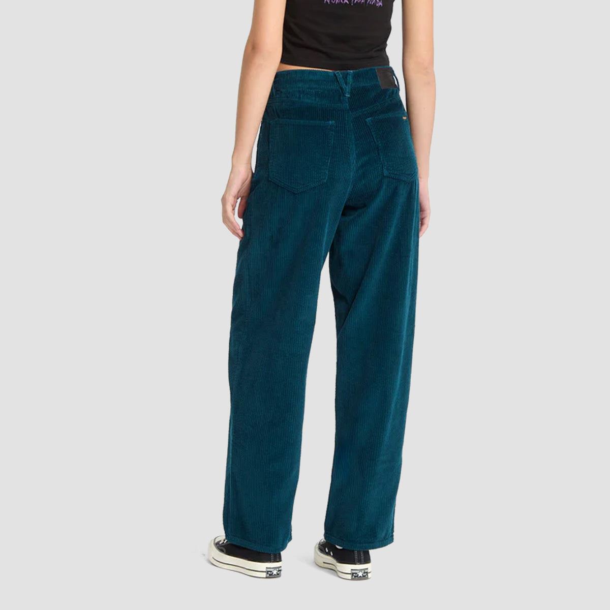 Volcom Weellow II Corduroy Trousers Emerald Green - Womens