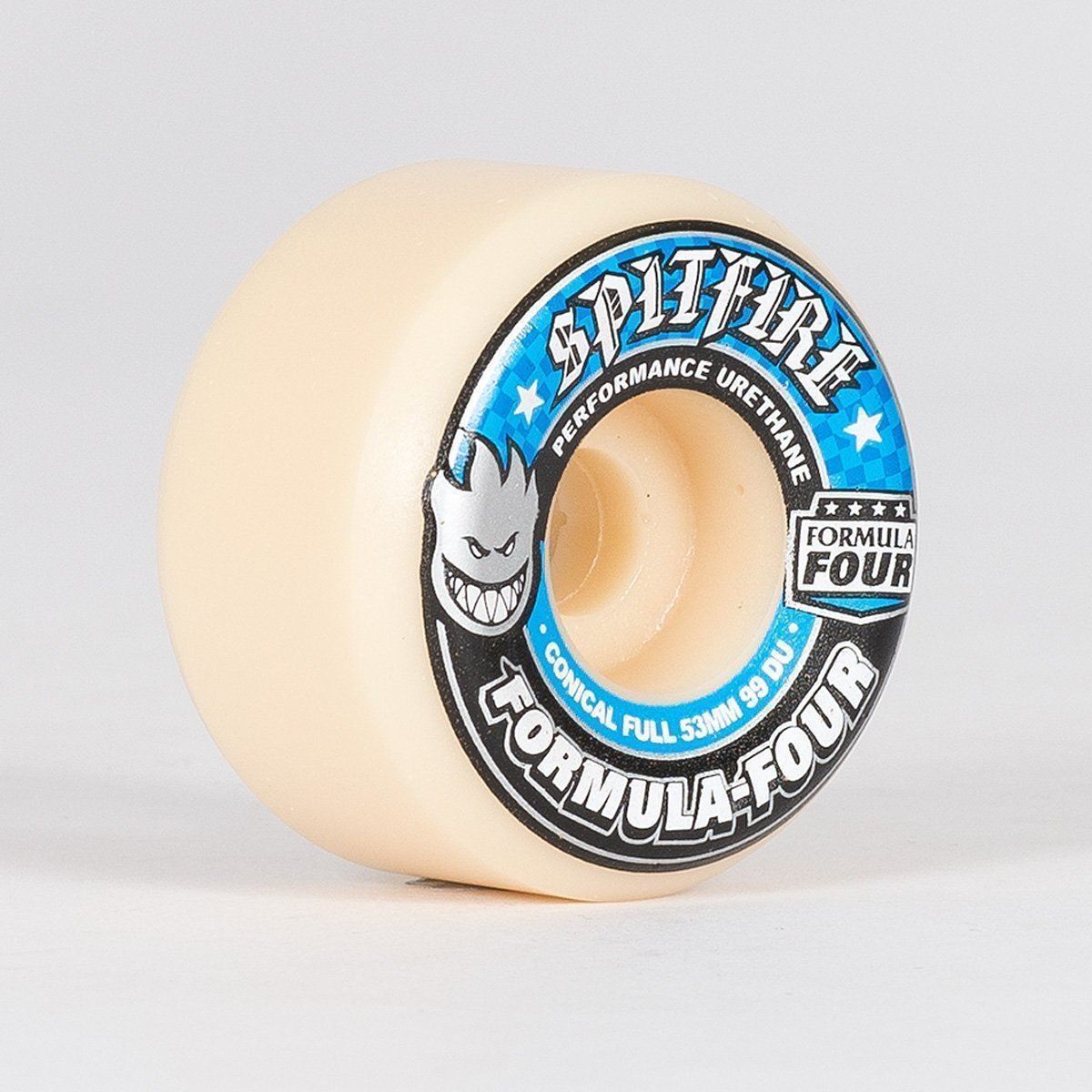 Spitfire Formula Four Conical Full 99du Skateboard Wheels Natural/Blue 53mm