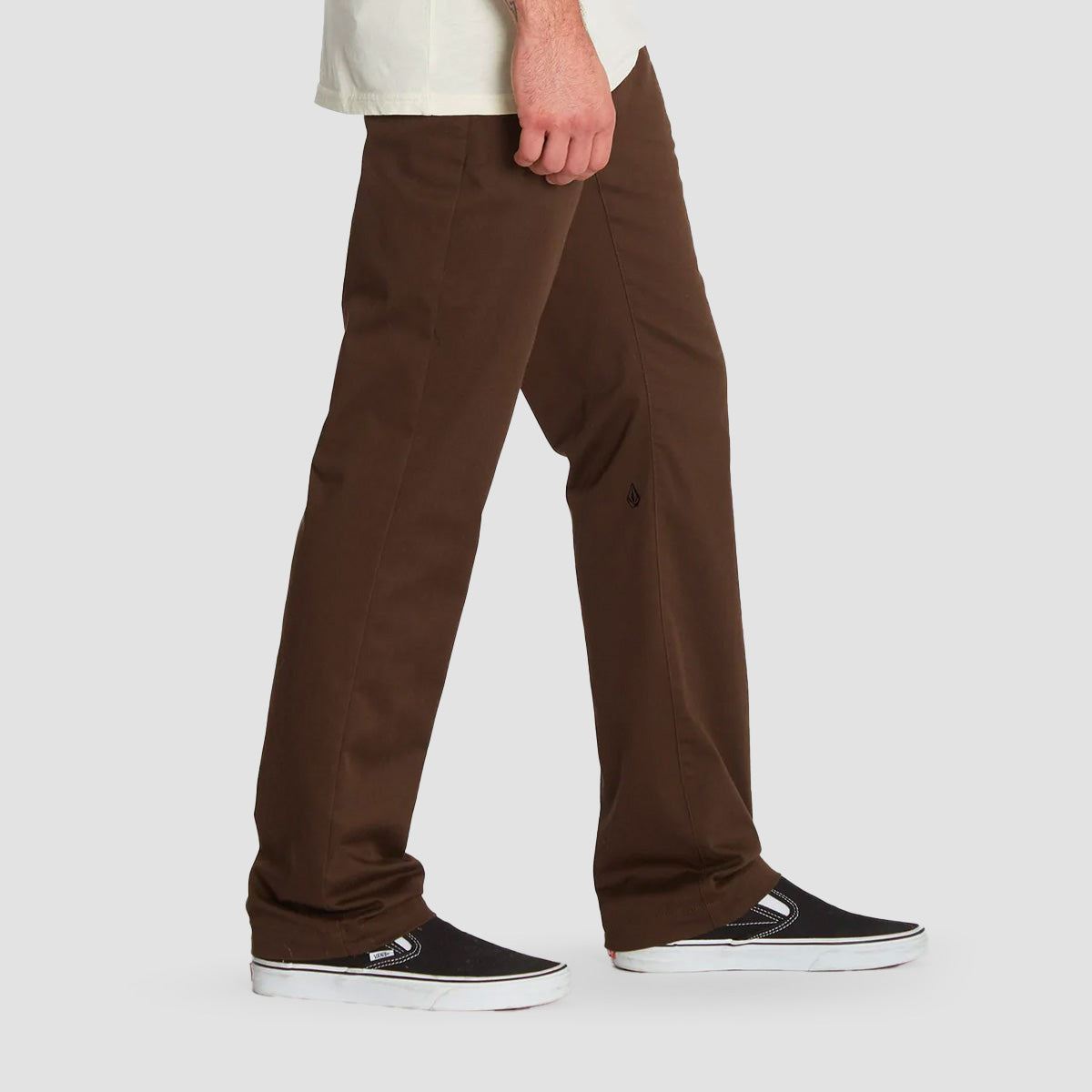 Volcom Frickin Modern Stretch Chino Pants Dark Brown