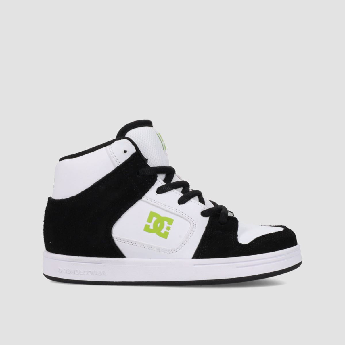 DC Manteca 4 High-Top Shoes - Black/White/Lime - Kids