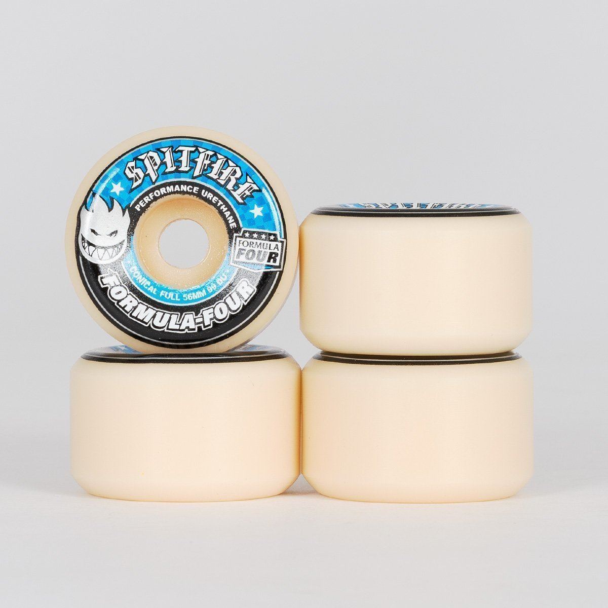 Spitfire Formula Four Conical Full 99DU Skateboard Wheels Natural/Blue 56mm