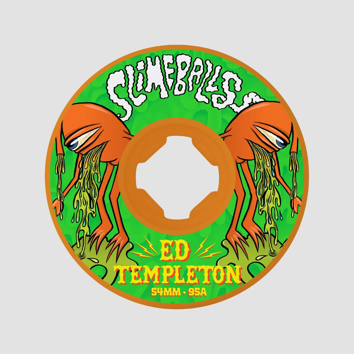 Slime Balls Templeton Vomit Mini Hardline 95a Skateboard Wheels Orange 54mm