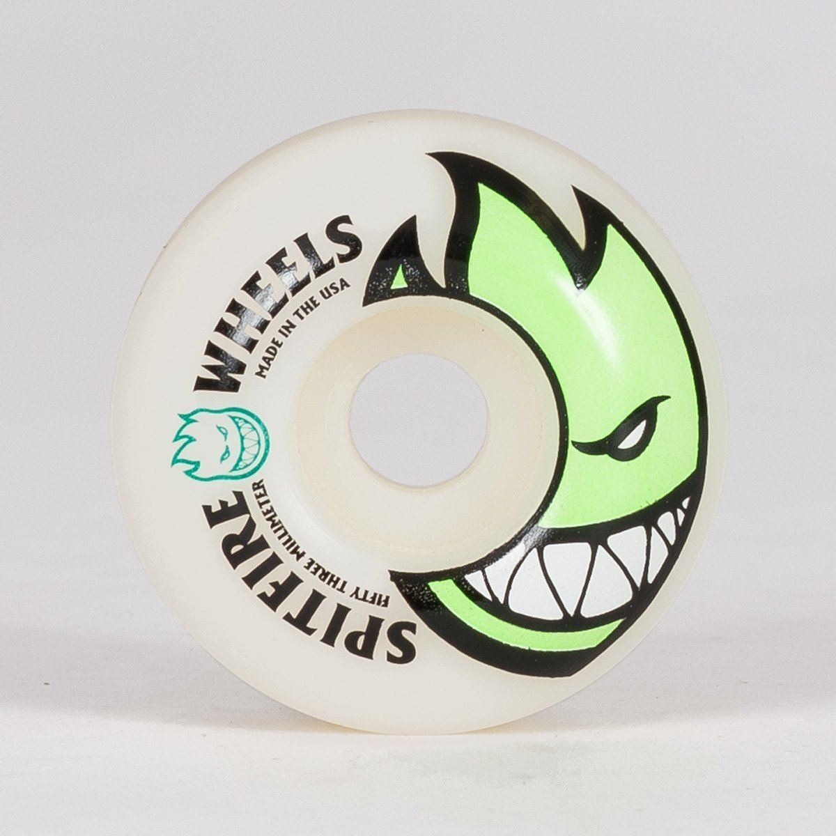 Spitfire Bighead Skateboard Wheels White/Green 53mm