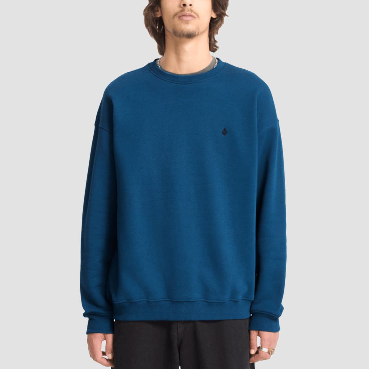 Volcom Single Stone Crew Sweatshirt Cosmic Blue
