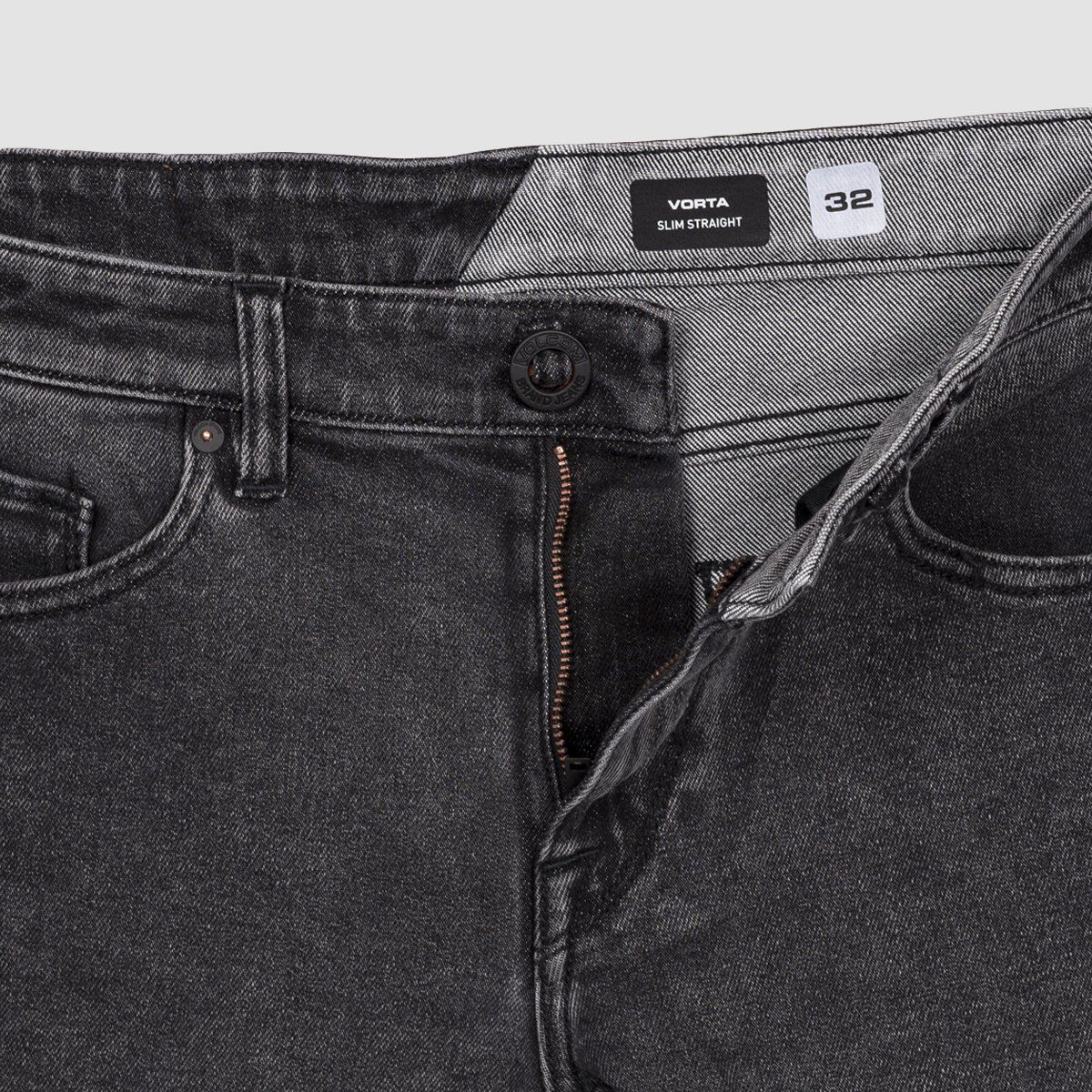 Volcom Vorta Slim Fit Jeans Light Acid Black
