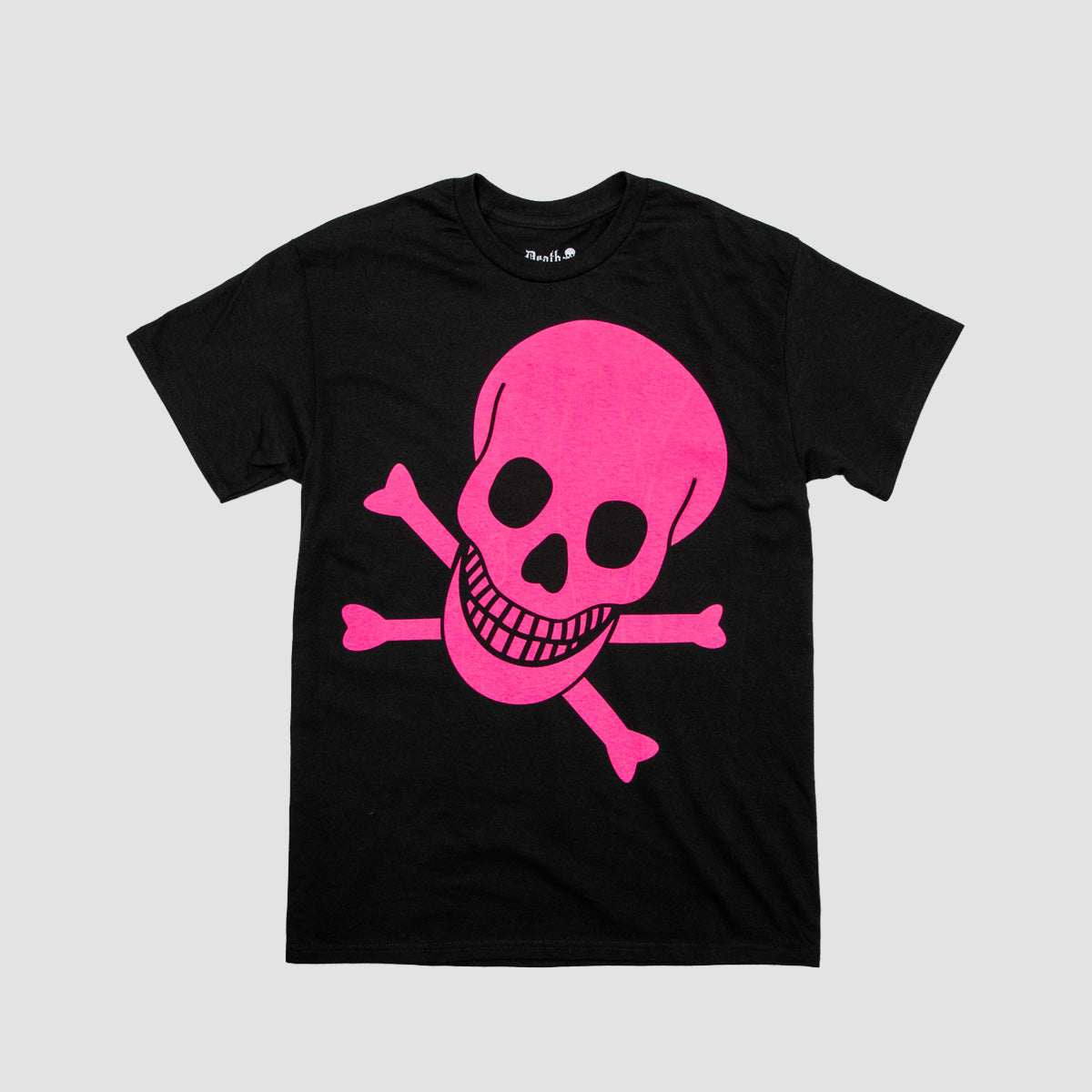 Death OG Skull Front Print T-Shirt Black/Pink