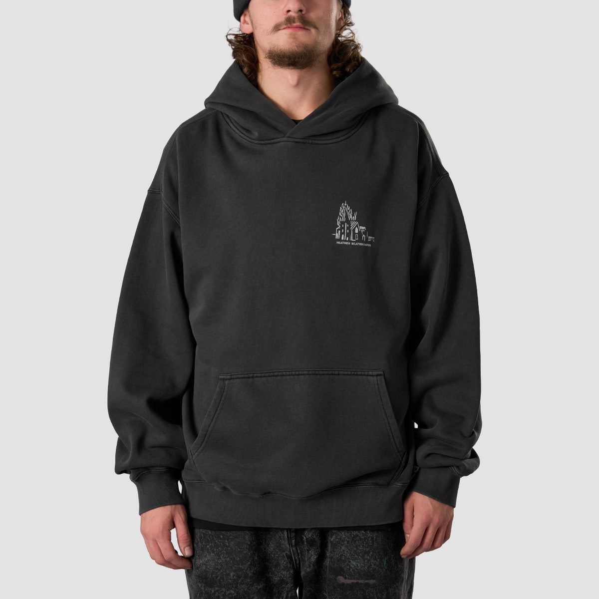 Heathen Lighthouse Pullover Hoodie Faded Black