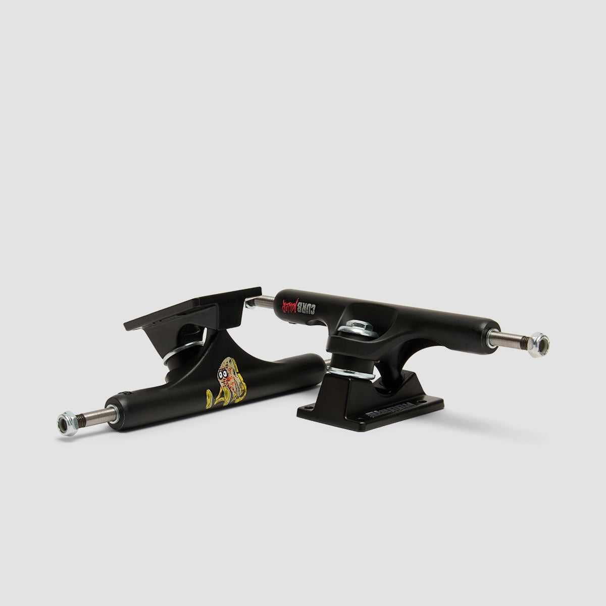 Slappy x Heroin ST1 Curb Killer Skateboard Trucks 1 Pair Matte Black - 9"