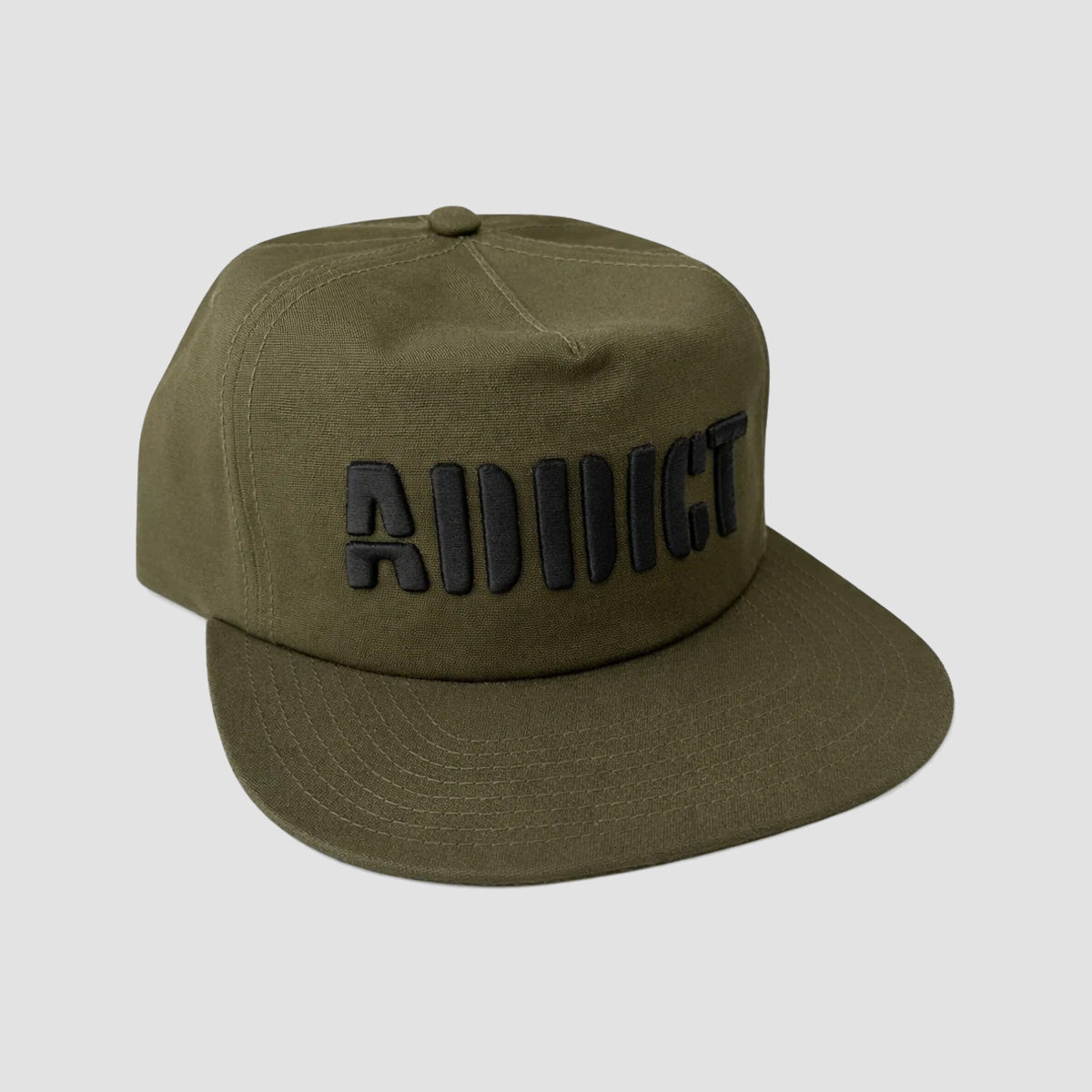 Addict Stencil Cap Olive