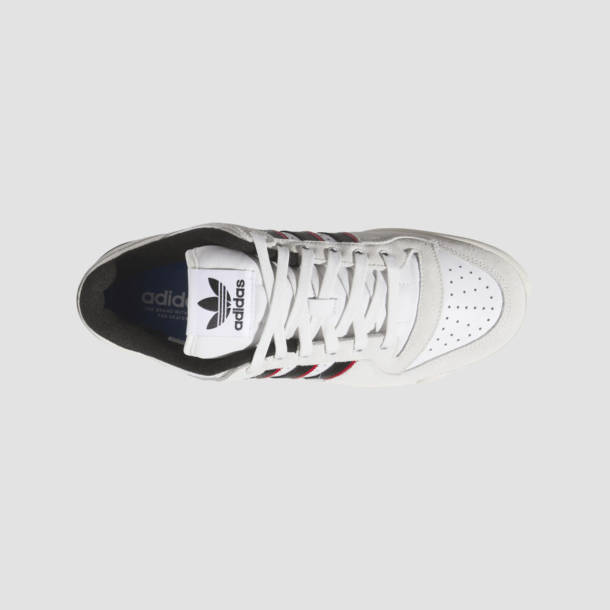 adidas Forum 84 Low ADV Shoes - Crystal White/Core Black/Better Scarlet