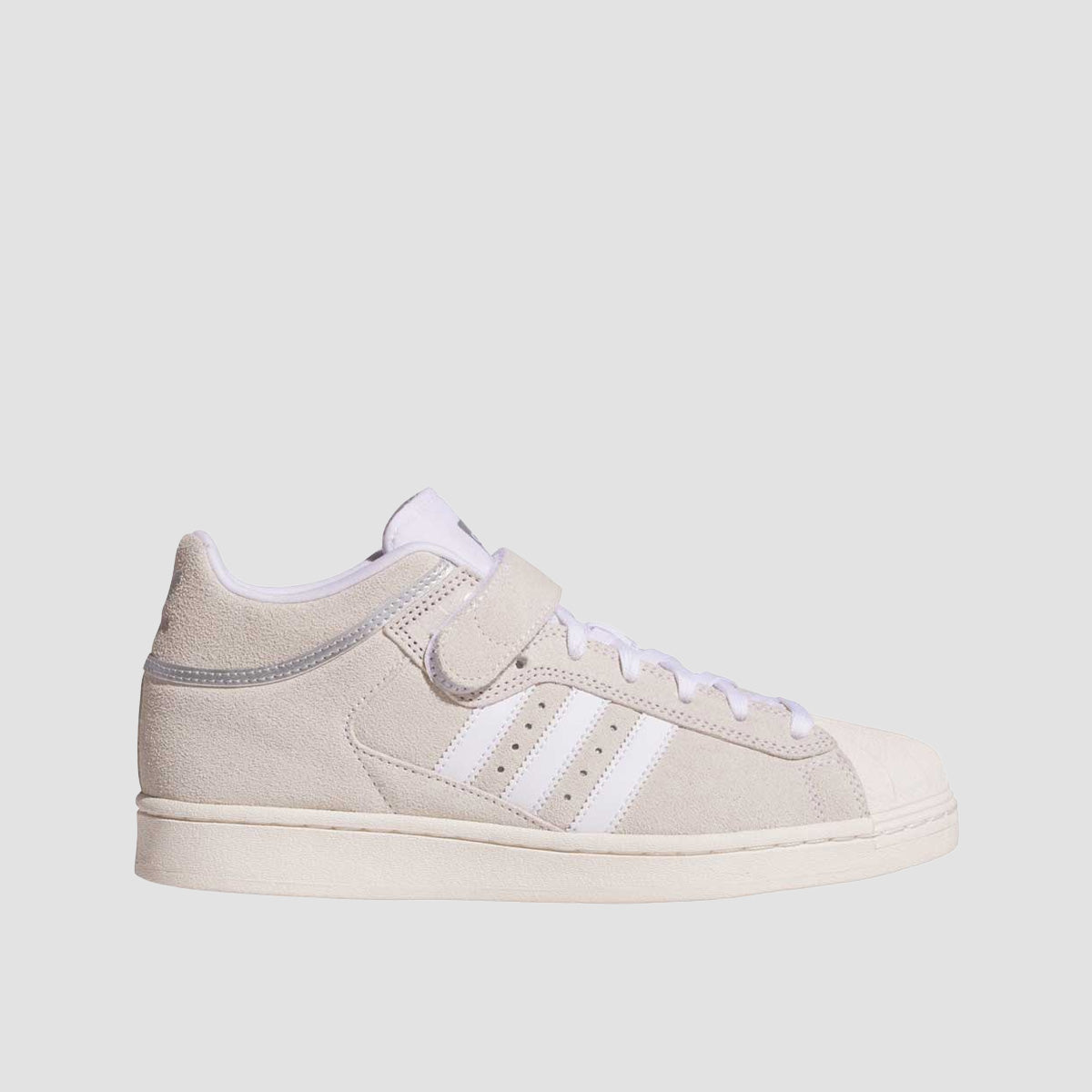 adidas Pro Shell Mid Top Shoes - Ftwr White/Matte Silver/Chalk White