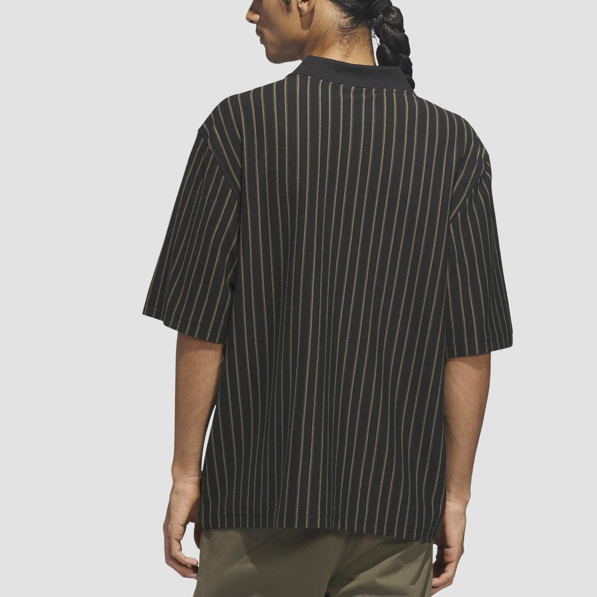 adidas Skateboarding Classic Short Sleeve Polo Shirt Black/Olive Strata