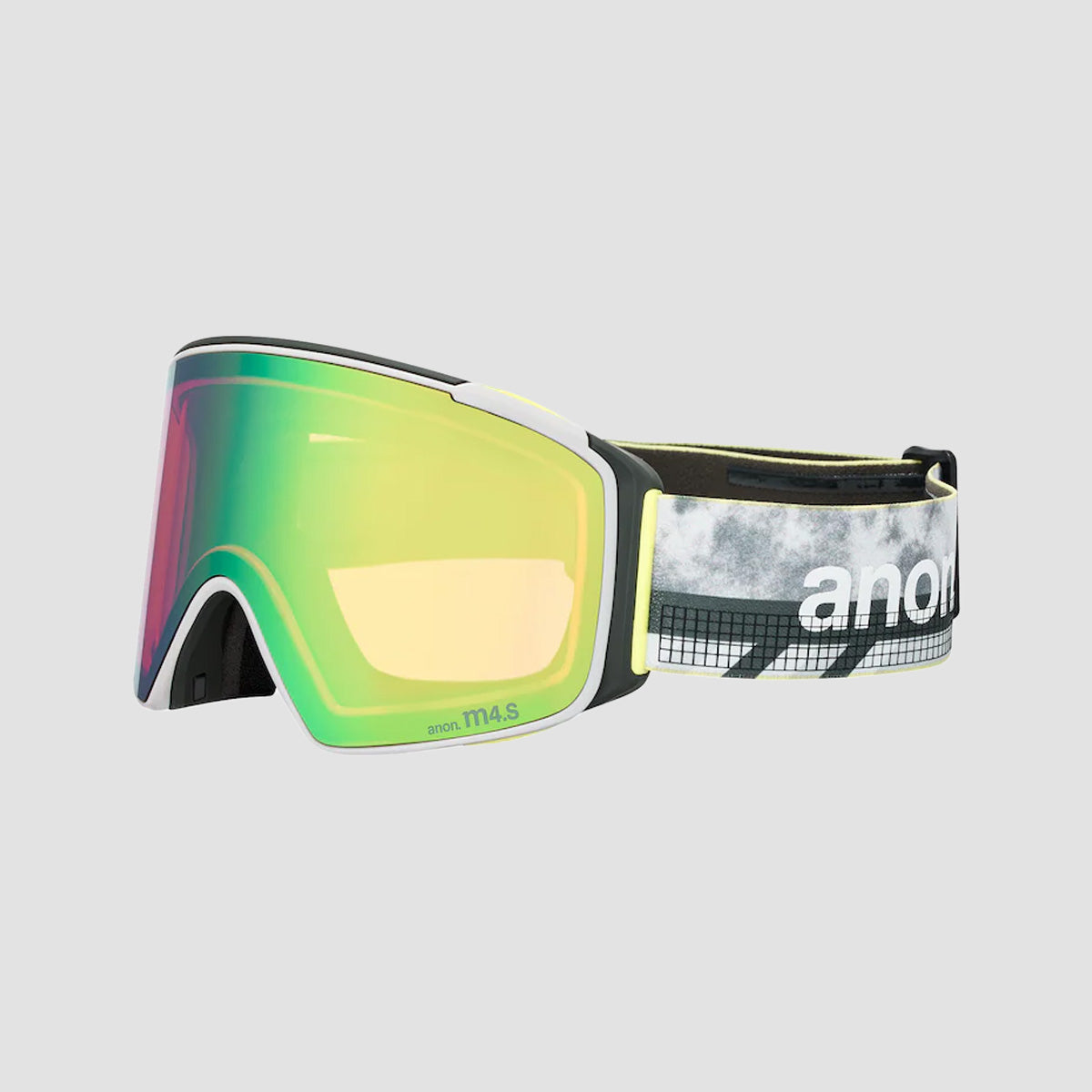 Anon M4S Cylindrical Snow Goggles Tilt Shift/Perceive Variable Green + Bonus Lens Perceive Cloudy Pink + MFI Face Mask