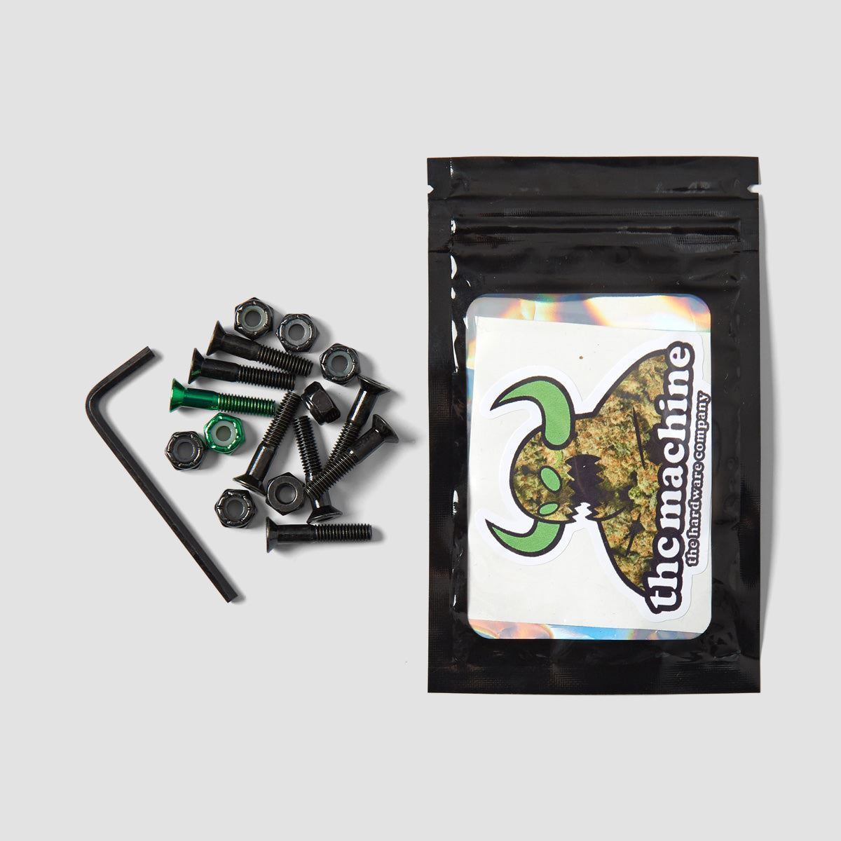 The Hardware Company THC Machine Allen Truck Bolts Black/Green 1"