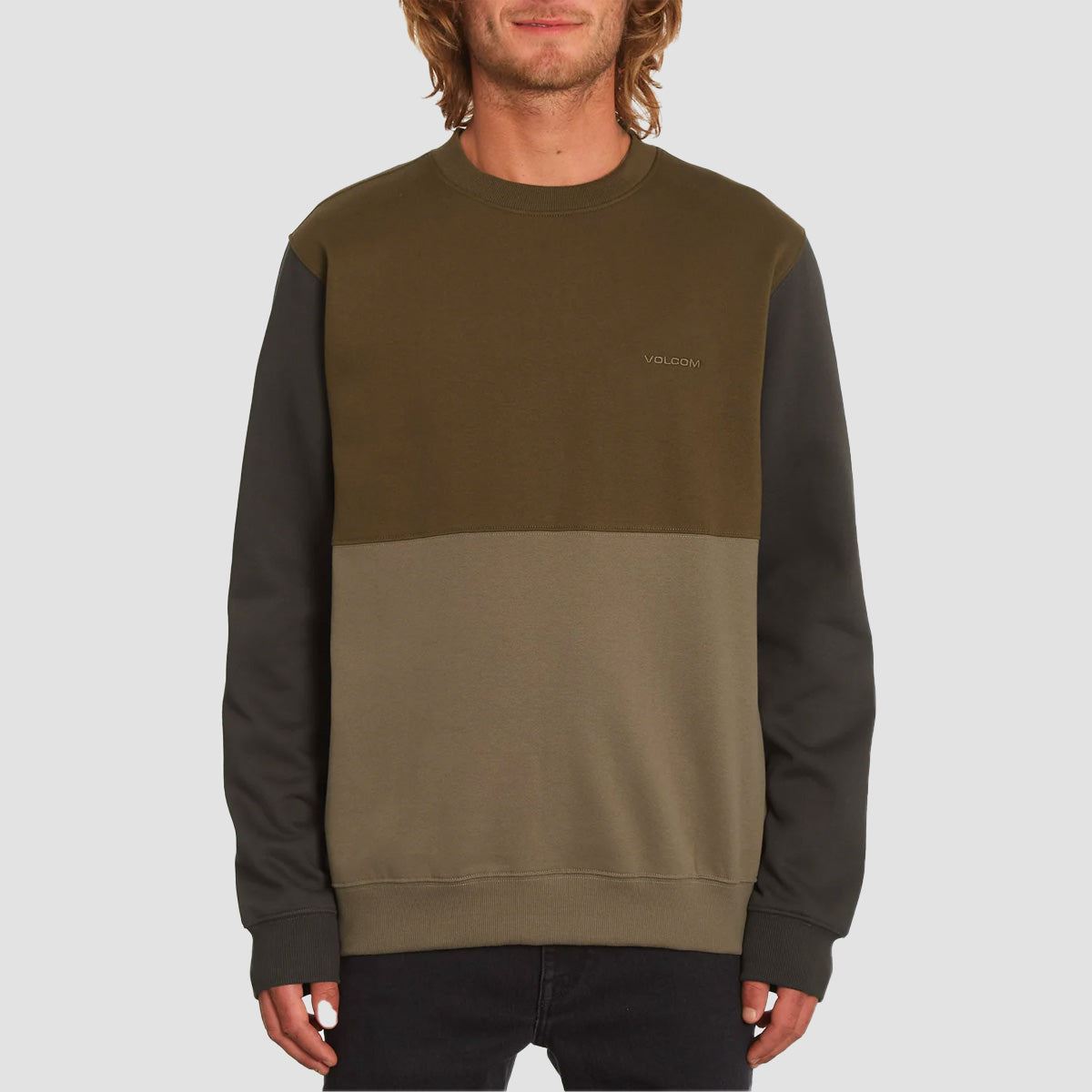 Volcom Divided Crew Sweat Service Green