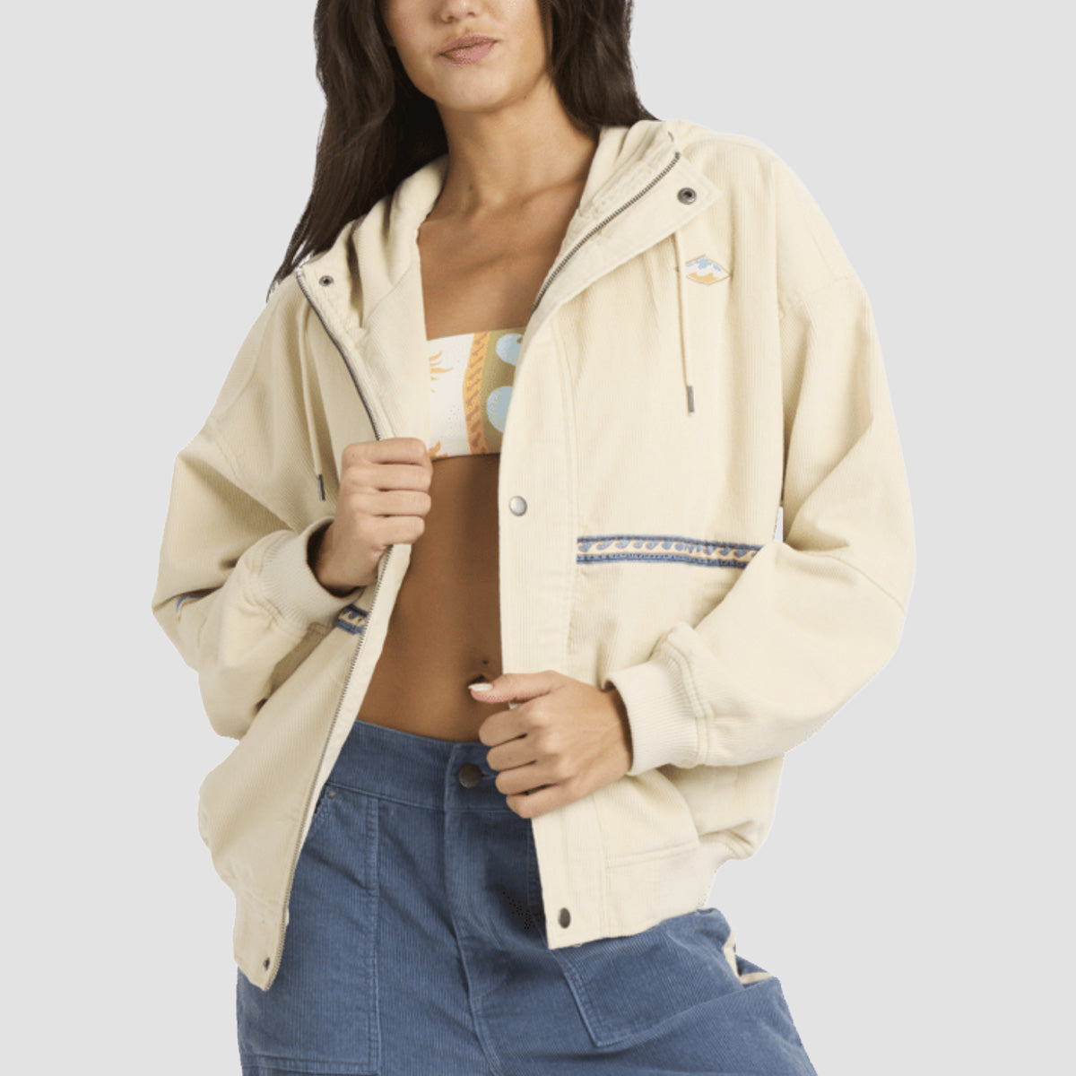 Billabong Set The Tone Jacket White Cap - Womens