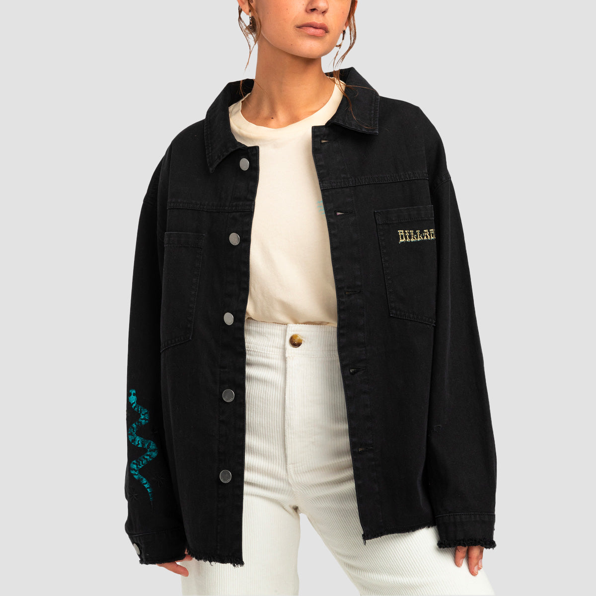 Billabong Sunny Skies Trucker Jacket Black - Womens