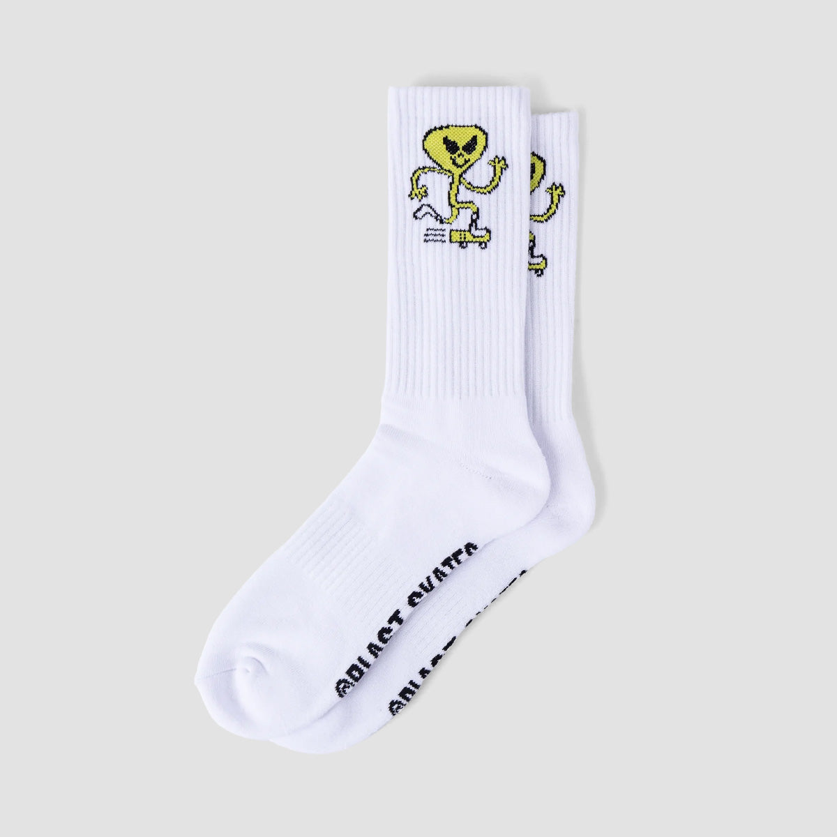 Blast Skates Alien Mascot Socks White