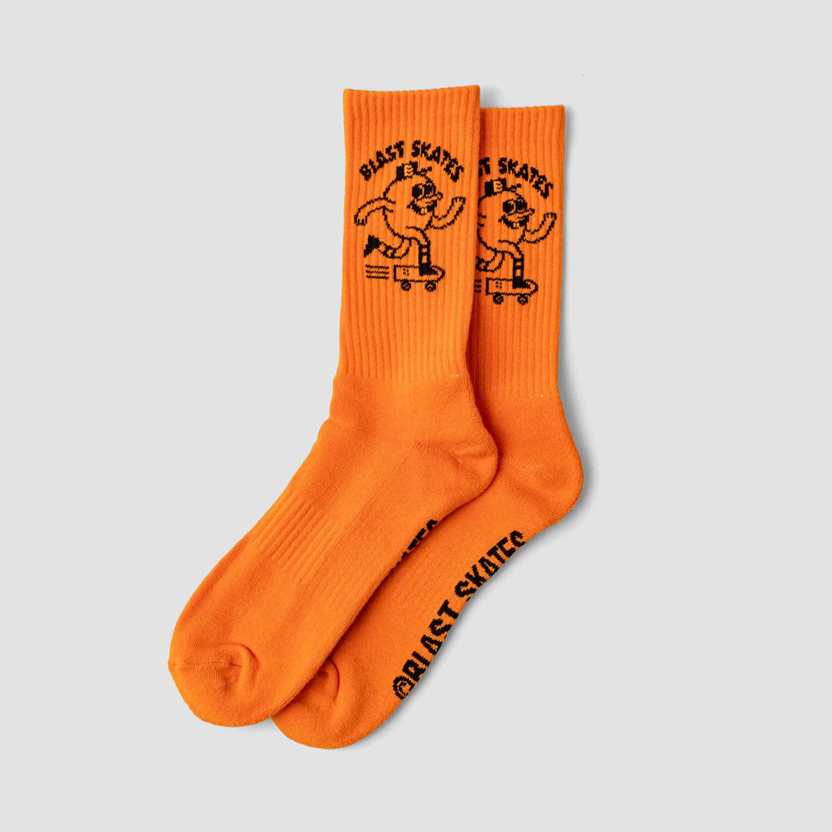Blast Skates Logo Crew Socks Orange