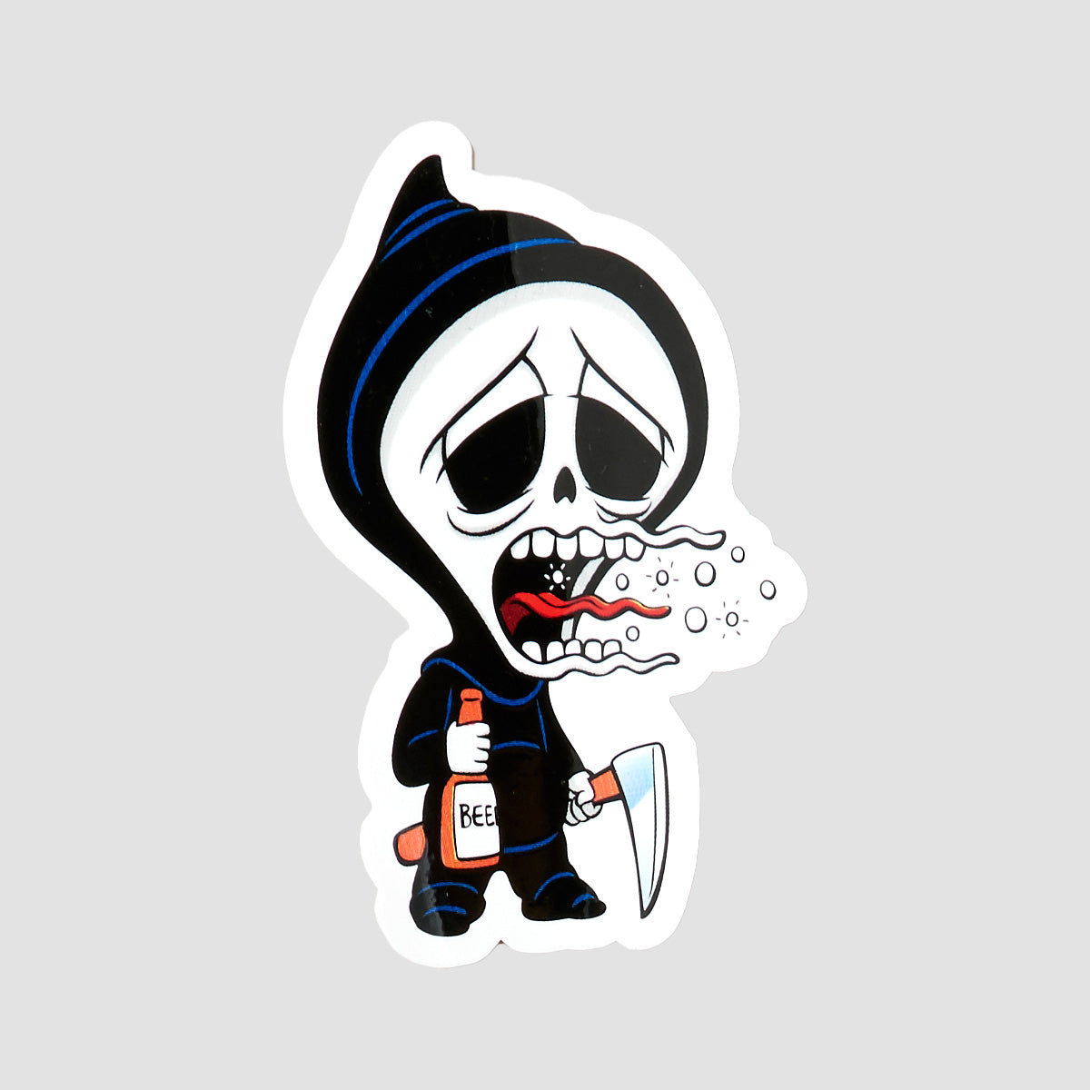 Blind Beer Burp Reaper Sticker Multi 95x55mm
