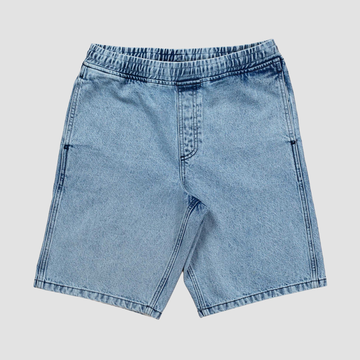 Blue Flowers Cruiser Denim Shorts Blue