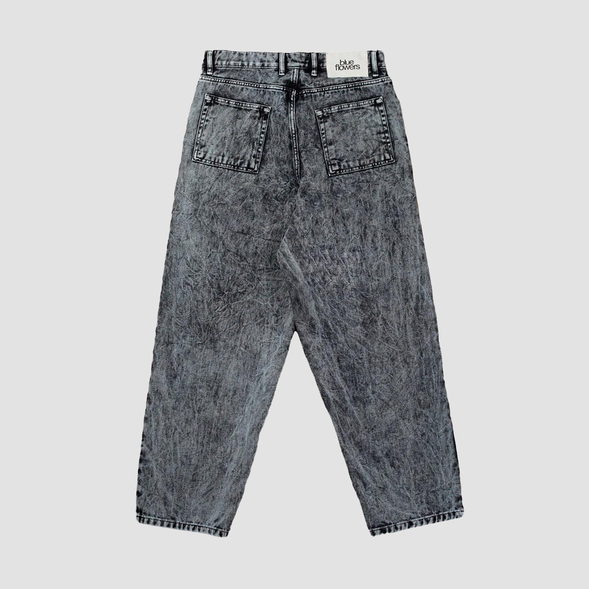 Blue Flowers Reworked Jeans Eco Acid Wash