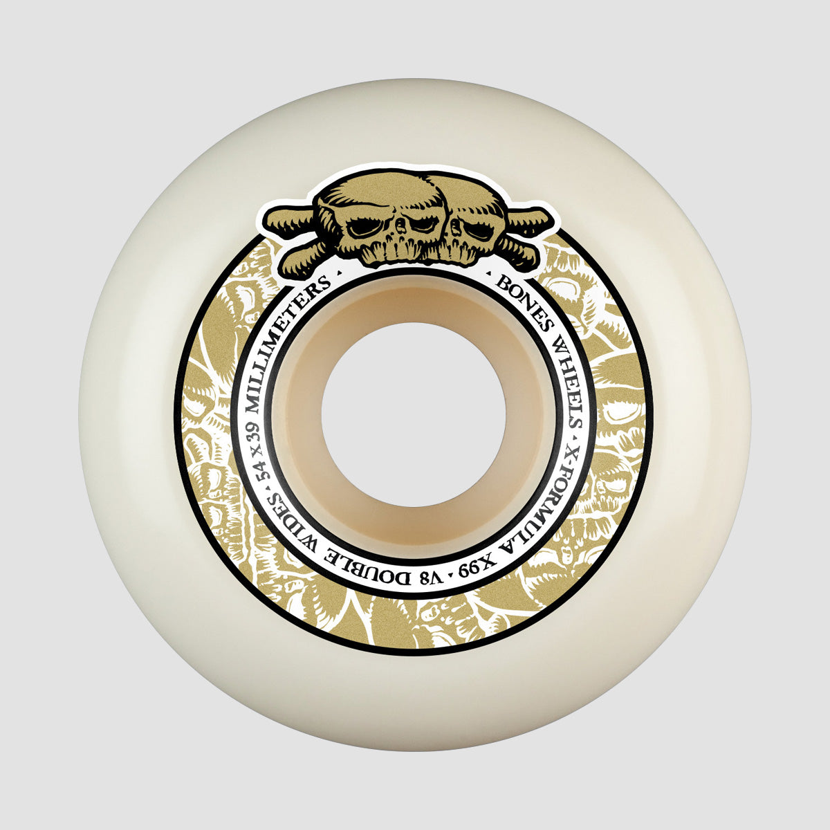 Bones X-Formula Double Wides V8 99A Skateboard Wheels Natural 54mm