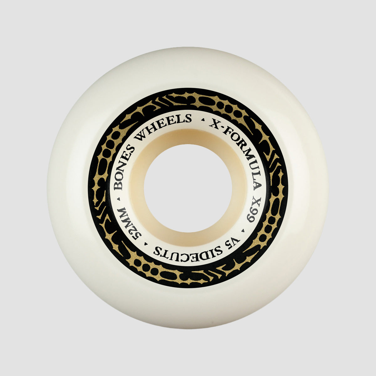 Bones X-Formula V5 Sidecut 99A Skateboard Wheels White 52mm