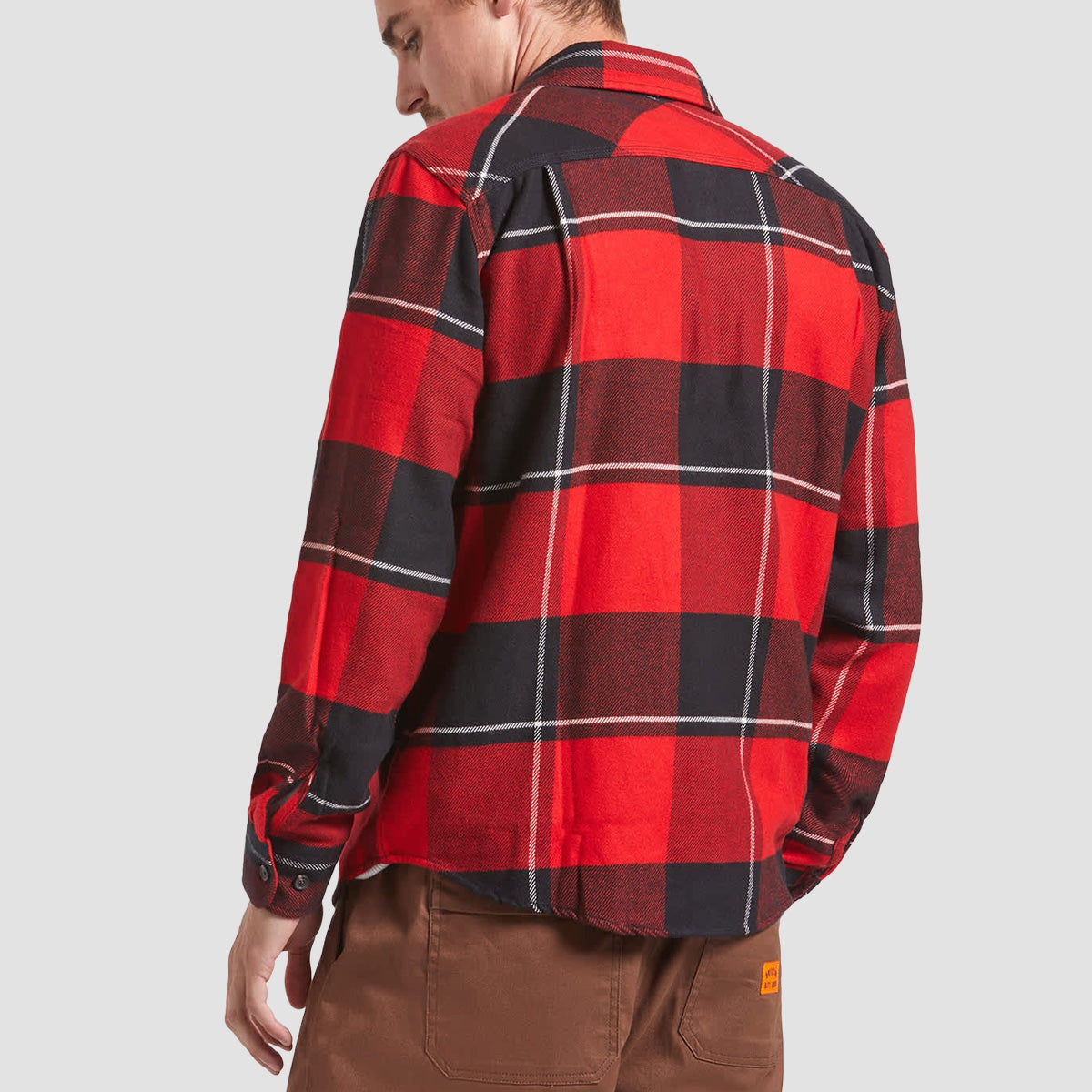 Brixton Bowery Flannel Longsleeve Shirt Black/Adrenaline Rush/Off White
