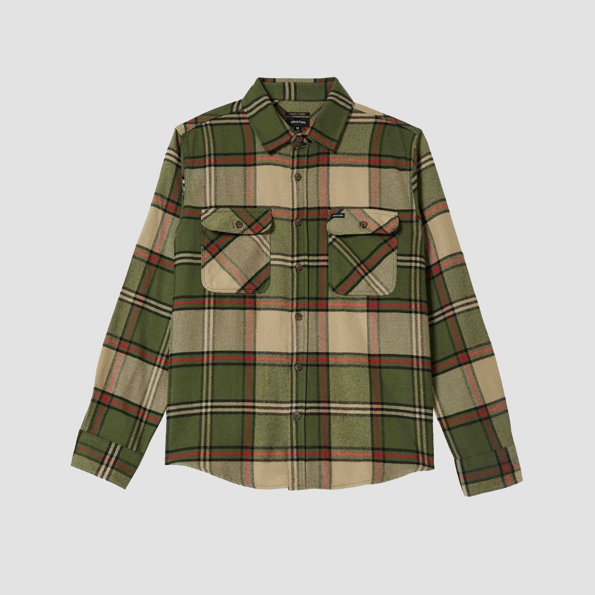 Brixton Bowery Heavyweight Longsleeve Flannel Shirt Adrenaline Rush