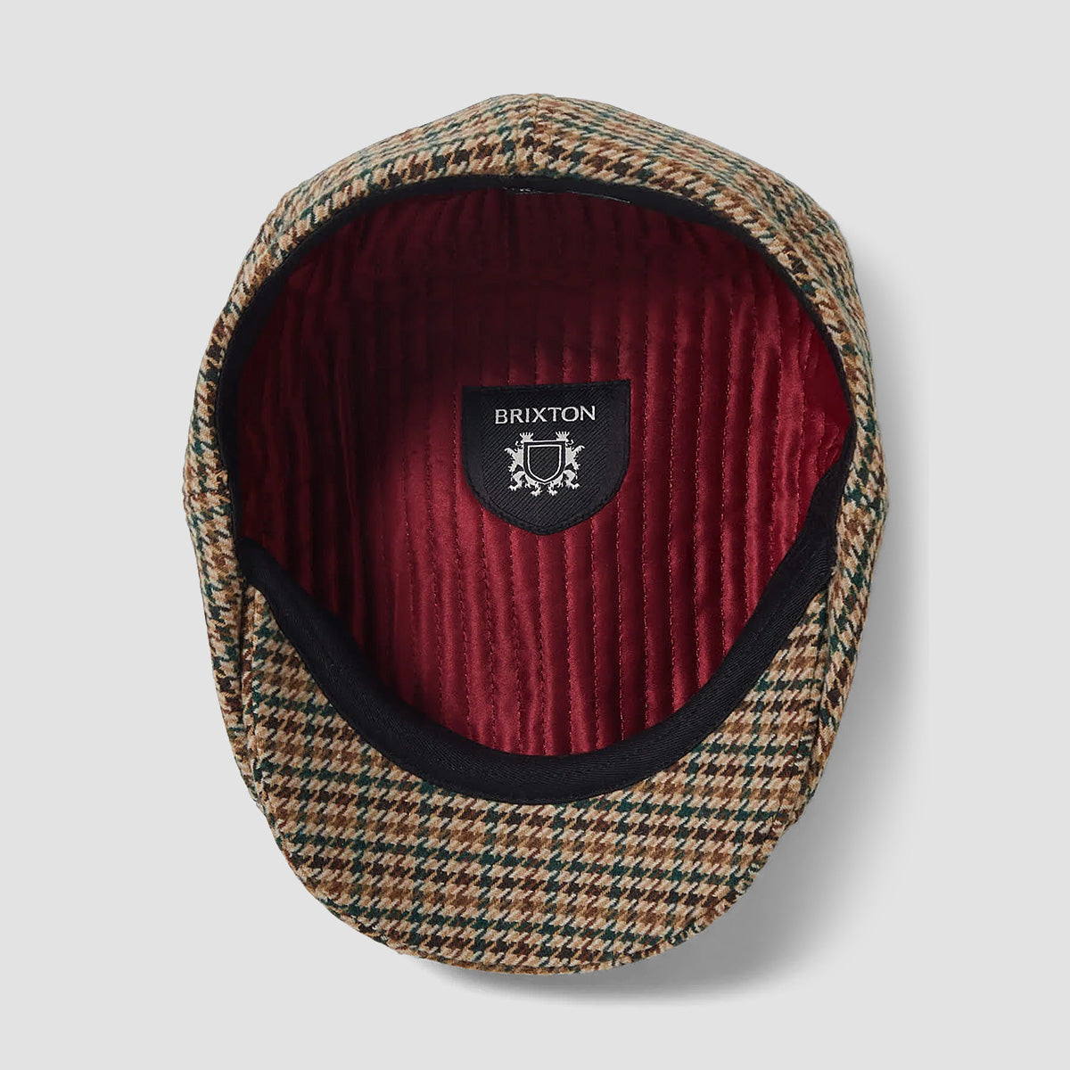Brixton Brood Snap Flat Cap Dusted Ochre/Khaki/Verdant Green