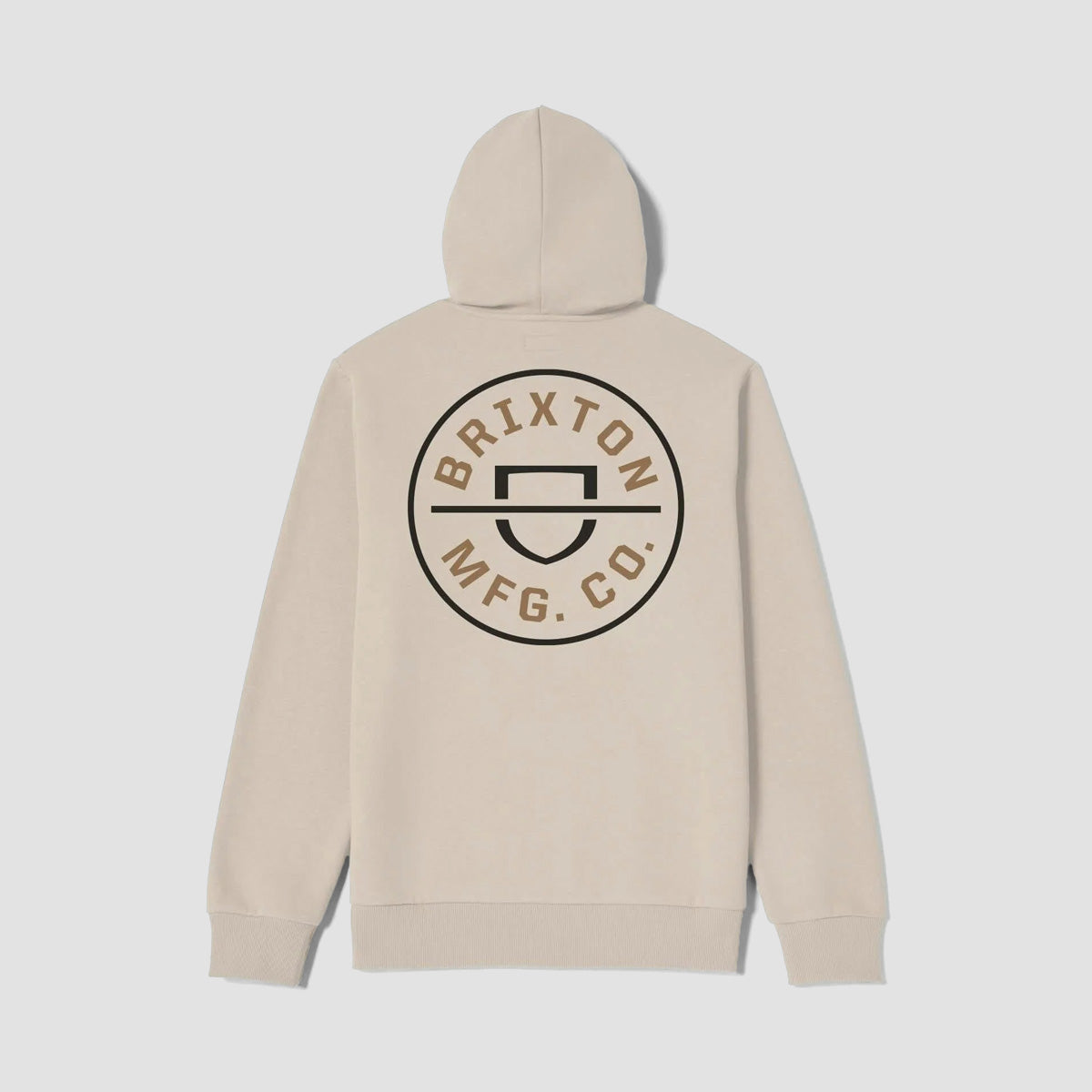 Brixton Crest Pullover Hoodie Cream/Jet Black/Washed Copper